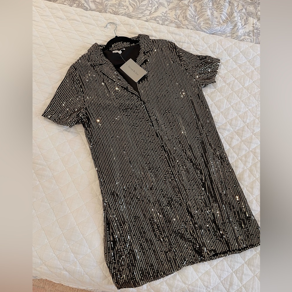 VICI Sequin Shirt Dress